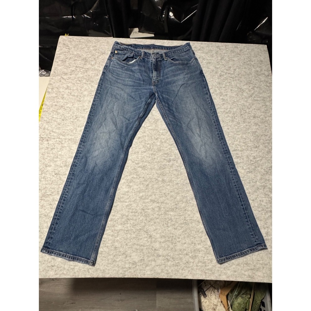 Levi's 501 Jeans Women's W36 L30 Blue Distressed Straight Leg Button Fly Denim ;